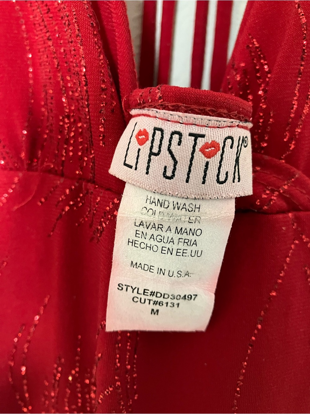 Y2K Lipstick Red Glitter Halter High Low Dress Party Prom Medium - Picture 4 of 10